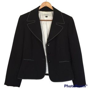 Tahari Arthur S. Levine black & white blazer w/pockets - size 10P